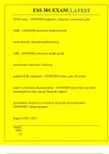 ESS 301 EXAM QUESTIONS AND ANSWERS 2025
