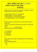 DISA HBSS ESS 301 (EPO 5.10) EXAM 35Q (8/2025) QUESTIONS AND ANSWERS 2025