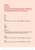 INP402 EpicCare Inpatient Clinical Documentation L&period;Babcock Exam Questions With Correct Answers 