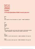 EpicCare Inpatient &lpar;INP402&rpar; ClinDoc JT Exam Questions With Correct answers &comma;