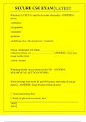 SECURE CSE EXAM QUESTIONS AND ANSWERS 2025 