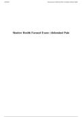 Shadow Health Focused Exam&colon; Abdominal Pain 2025&sol;2026 &ndash; Complete Nursing Simulation Guide and Case Study Questions