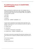 FL CAM Practice Exam -1 QUESTIONS WITH ANSWERS