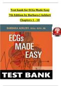 Test bank for ECGs Made Easy 7th Edition by Barbara J Aehlert Chapters 1 - 10