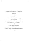 An Analytical Introduction to Descriptive Geometry Study Guide 2025&sol;2026 &ndash; Complete Questions & Solutions for Engineering Students