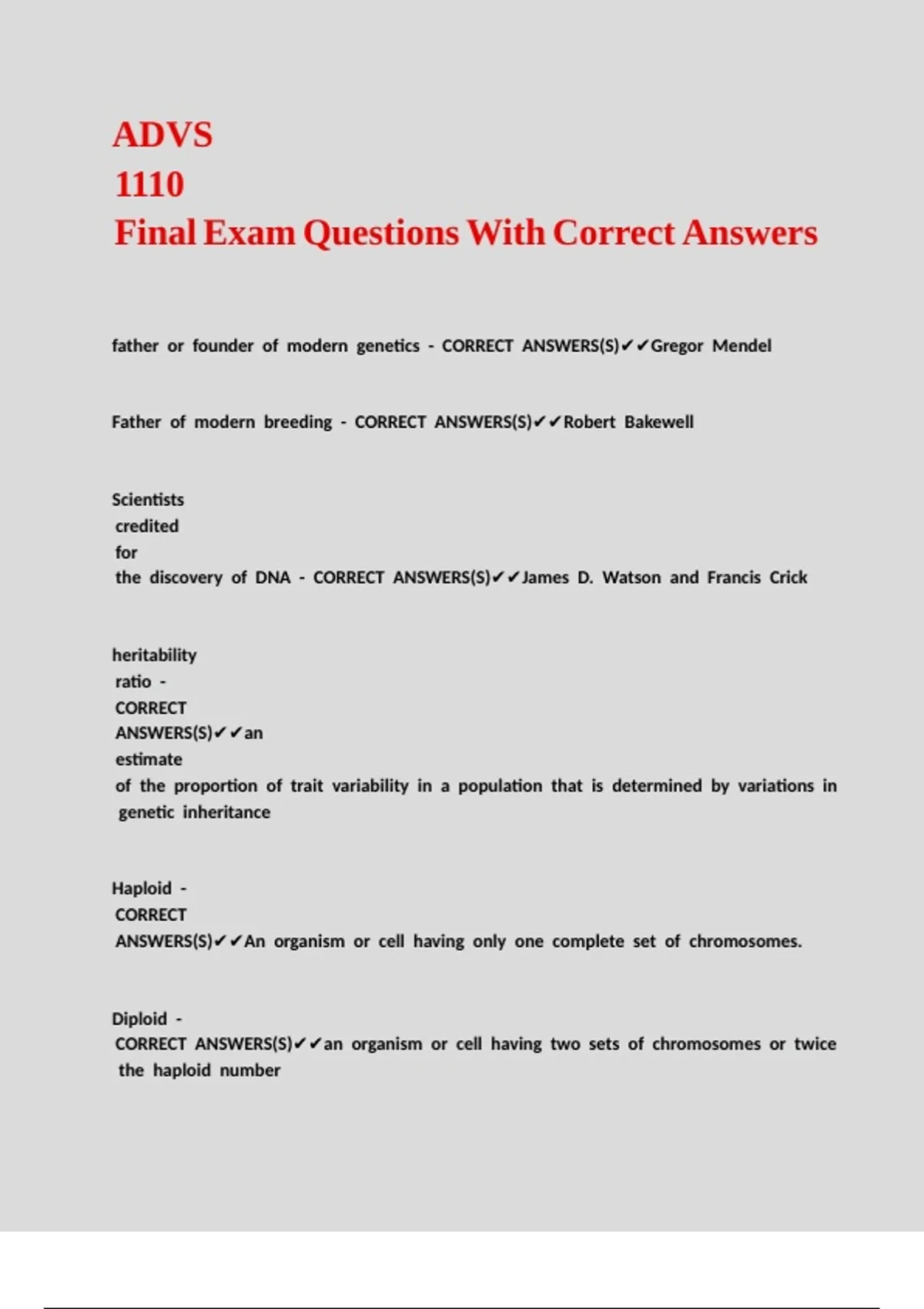 ADVS 1110 Final Exam Questions With Correct Answers - ADVS 1110 - Stuvia US