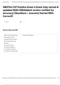 NBSTSA CST EXAM AND PRACTICE EXAM fully solved & updated 2025-2026&lpar;latest version verified for accuracy&rpar; &lpar;Questions &plus; Answers&rpar; Solved 100&percnt; Correct&excl;&excl;