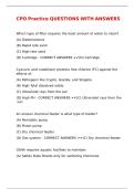 CPO Practice QUESTIONS WITH ANSWERS