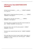 CPO Practice Test QUESTIONS WITH ANSWERS&period;