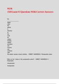 NUR 150 Exam -1 Questions With Correct Answers