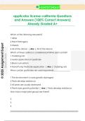 applicator license california Questions  and Answers &lpar;100&percnt; Correct Answers&rpar;  Already Graded A&plus; 