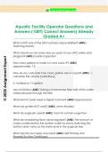 Aquatic Facility Operator Questions and  Answers &lpar;100&percnt; Correct Answers&rpar; Already  Graded A&plus;