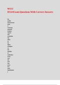 WGU D514 Exam Questions With Correct Answers