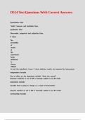 D514 Test Questions With Correct Answers