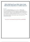HIM 1500 Final Exam&colon; Questions&comma; Answers & Study Guide 2026