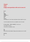 Airport SIDA badge exam questions with correct answers 