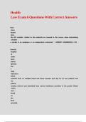 Health Law Exam 6 Questions With Correct Answers&period;
