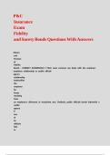 P&C Insurance Exam Fidelity and Surety Bonds Questions With Answers