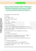 Arizona State University TESOL Professional  Certificate Questions and Answers &lpar;100&percnt;  Correct Answers&rpar; Already Graded A&plus; 