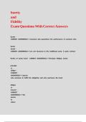 Surety and Fidelity Exam Questions With Correct Answers&period;