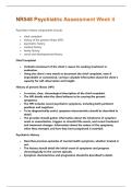 NR548 Psychiatric Assessment Week 4   Questions and Answers Best rated A&plus; Guaranteed Success Latest Update