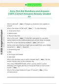 Army First Aid Questions and Answers  &lpar;100&percnt; Correct Answers&rpar; Already Graded  A&plus; 