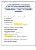 ACOLS MLD TRAINING EXAM 2025&sol;2026 ACTUAL EXAM QUESTIONS AND CORRECT DETAILED ANSWERS &lpar;VERIFIED ANSWERS&rpar; ALL ANSWERED &lbrace;80 Q & A&rcub; ALREADY GRADED A&plus; &vert; BRAND NEW&excl;