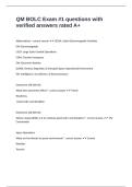 QM BOLC Exam &num;1 questions with verified answers rated A&plus;