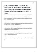 RTE 1503 MIDTERM EXAM WITH CORRECT ACTUAL QUESTIONS AND CORRECTLY WELL DEFINED ANSWERS LATEST ALREADY GRADED A&plus; 2025 &ndash; 2026
