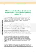 ATI Communication Final Questions and  Answers &lpar;100&percnt; Correct Answers&rpar; Already  Graded A&plus; 
