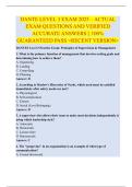 DANTE LEVEL 3 EXAM 2025 &ndash; ACTUAL  EXAM QUESTIONS AND VERIFIED  ACCURATE ANSWERS &vert;&vert; 100&percnt;  GUARANTEED PASS <RECENT VERSION> 