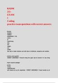 BADM 211- EXAM 1 Coding practice exam questions with correct answers