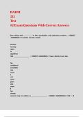 BADM 211 Test -2 Exam Questions With Correct Answers
