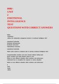 D082 - UNIT 2 EMOTIONAL INTELLIGENCE TEST QUESTIONS WITH CORRECT ANSWERS&period;