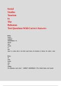 Social Studies Tourism in The Bahamas Test Questions With Correct Answers