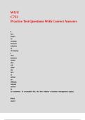 WGU C722 Practice Test Questions With Correct Answers 