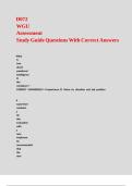 D072 WGU Assessment Study Guide Questions With Correct Answers