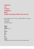 Emotional and Cultural Intelligence - D082 - Module 1 Questions With Correct Answers 