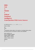 D082 Unit 2&comma; Module 2 &lpar;Ethical Emotional Intelligence&rpar; Exam Questions With Correct Answers