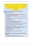 AORN Periop 101 MODULE QUESTIONS  STUDY GUIDE 2025&sol;2026 &vert; VERIFIED  ANSWERS &vert; GRADED A&plus; &vert; LATEST  VERSION 