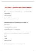 BPOC Exam 3 Questions with Correct Answers 