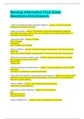 Nursing Informatics Final Exam Questions And Answers