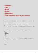 Pediatrics FNP Board Review &lpar;Fitzgerald&rpar; Exam Questions With Correct Answers 