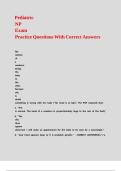 Pediatric NP Exam Practice Questions With Correct Answers 