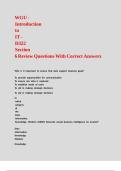 WGU - Introduction to IT - D322 Section 6 Review Questions With Correct Answers
