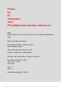 Python for IT Automation - D522 PA multiple choice questions with answers