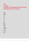 Core Concepts for Python IT Automation &lpar;WGU D522&rpar; Exam Questions With Correct Answers