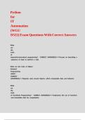 Python for IT Automation &lpar;WGU D522&rpar; Exam Questions With Correct Answers&period;