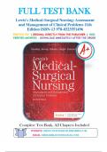 Test Bank for Lewis's Medical-Surgical Nursing 11th Edition by Mariann M&period; Harding&comma; Jeffrey Kwong&comma; Dottie Roberts&comma; Debra Hagler & Courtney Reinisch 9780323551496 Chapter 1-68 &vert; Complete Guide A&plus;