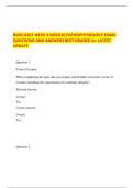NURS 6501 Week 3&ndash;Week 10 Pathophysiology Exam Questions and Answers &lpar;Best Graded A&plus; &ndash; Latest Update&rpar;